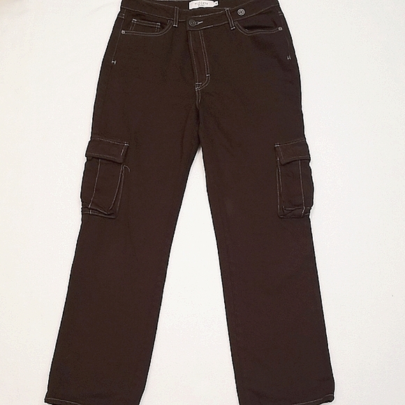 HIDDEN Jeans Brown Crossover Cargo Pants - Picture 1 of 7